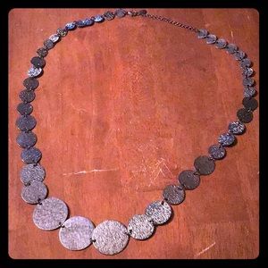 Gunmetal Textured Necklace